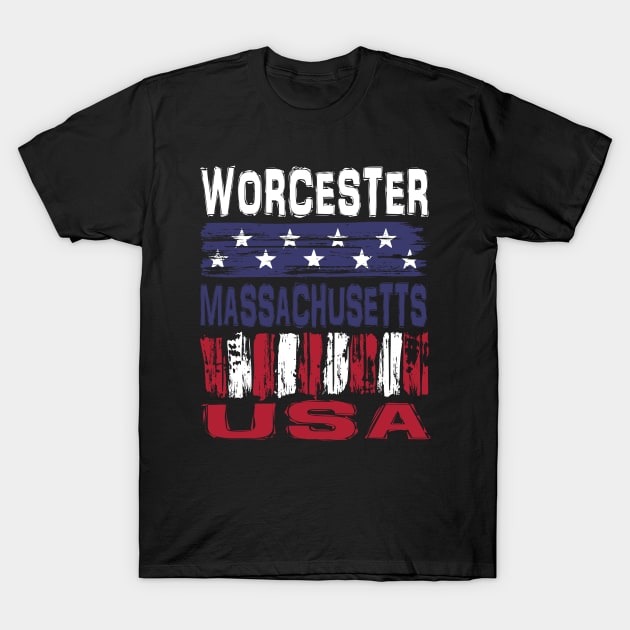 Worcester Massachusetts USA T-Shirt T-Shirt by Nerd_art